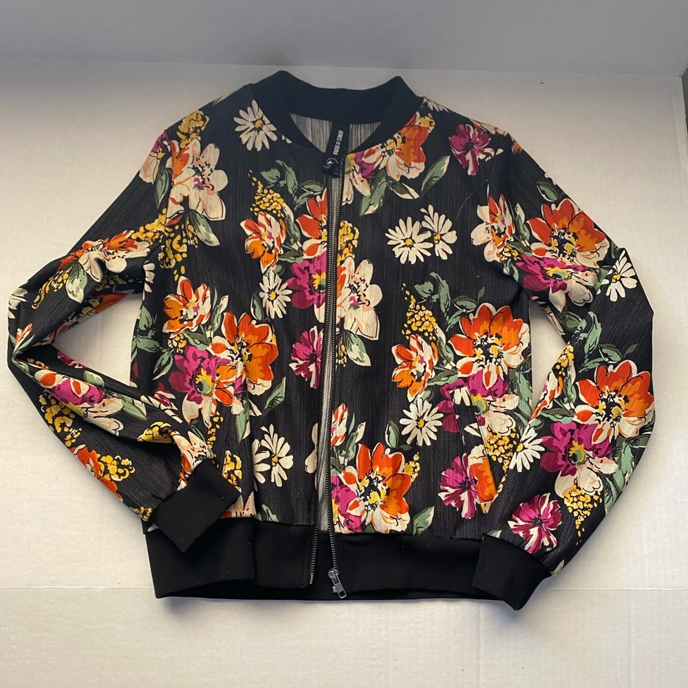 NWT FLORAL BOMBER JACKET